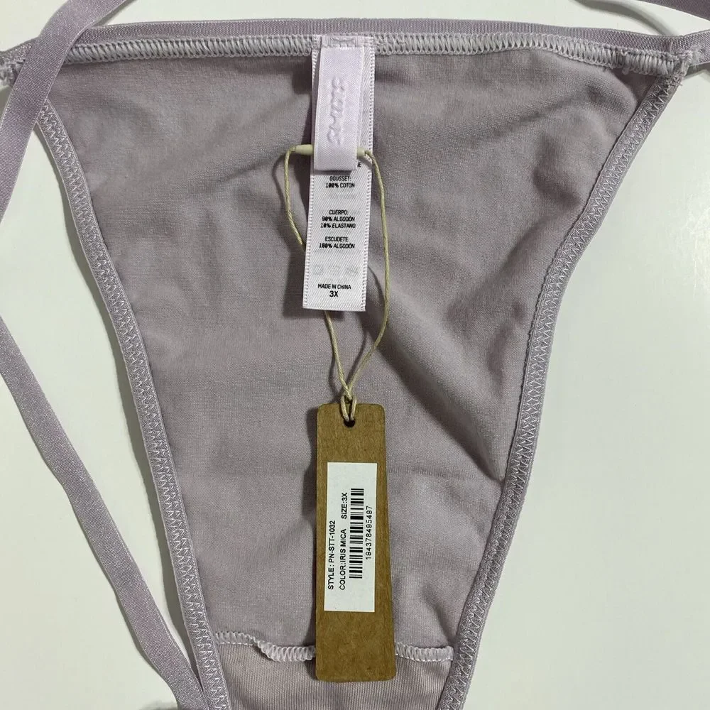 SKIMS Fits Everybody T-string Thong Women's 3X Iris Mica Purple G-string NEW - Picture 10 of 12